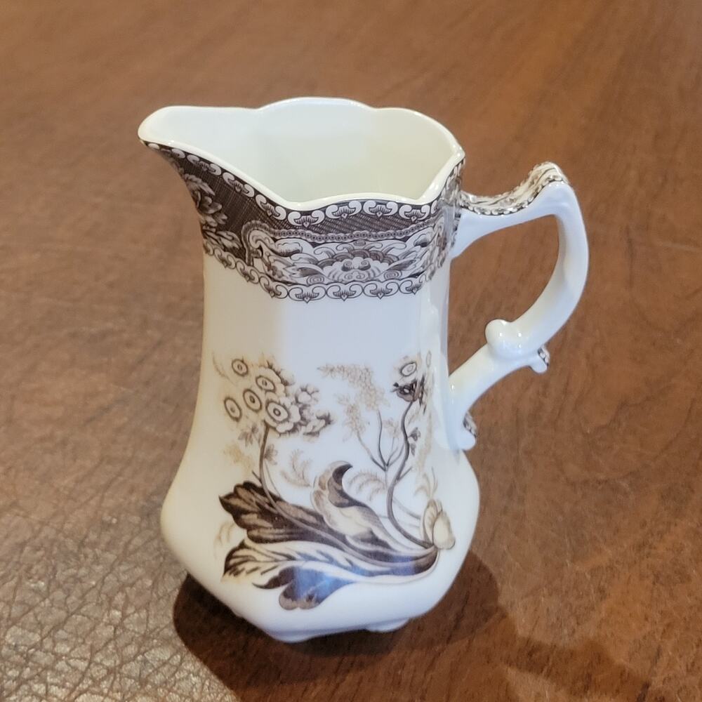 Vintage J. Godinger’s Antique Reflections Pitcher Creamer Vase Floral Design